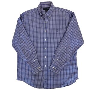 Ralph Lauren Blue Label 'Yarmouth' Long Sleeve Button Down Shirt in Blue - Sz 16